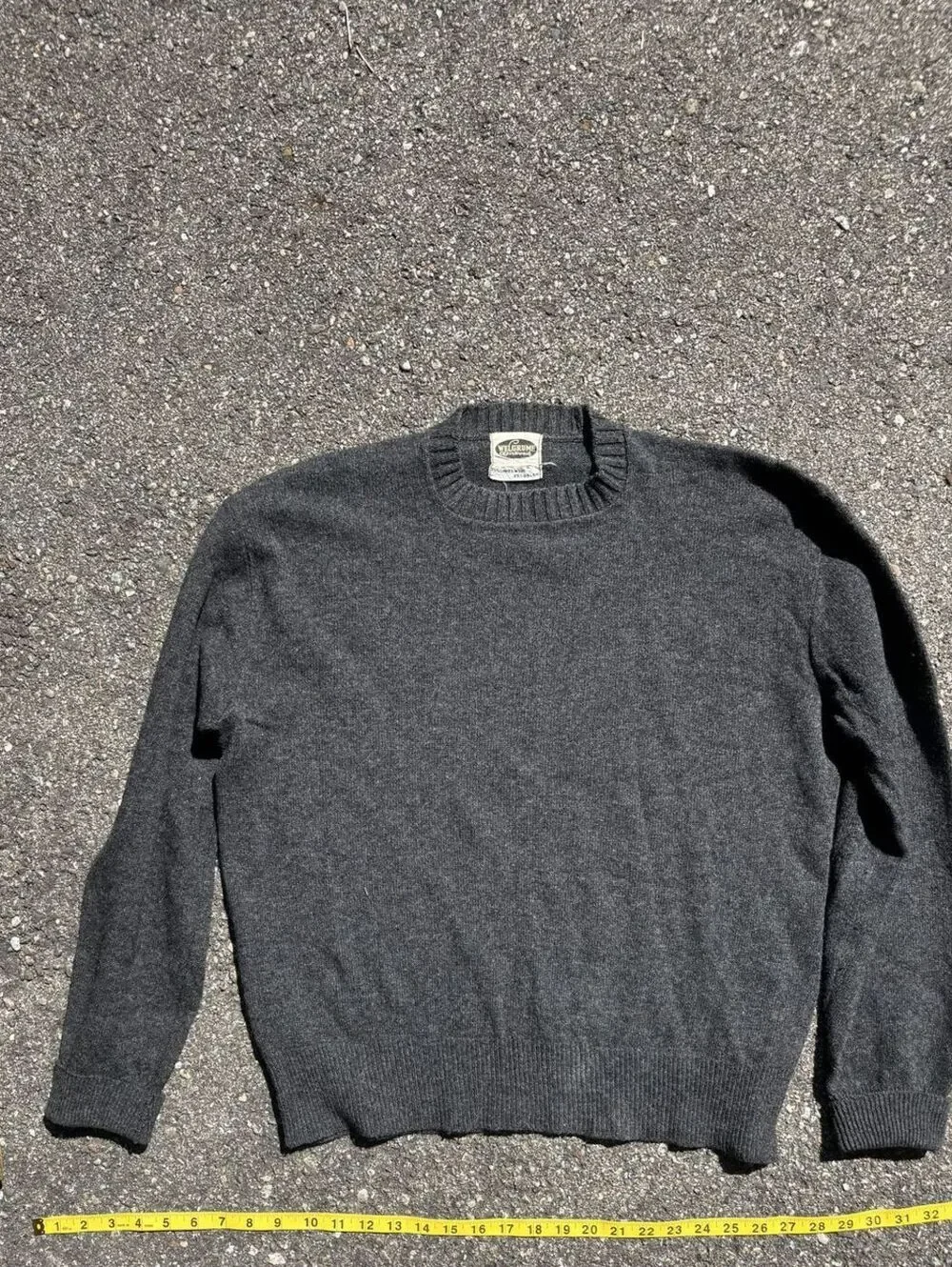 Vintage Welgrume gray lambswool crewneck sweater